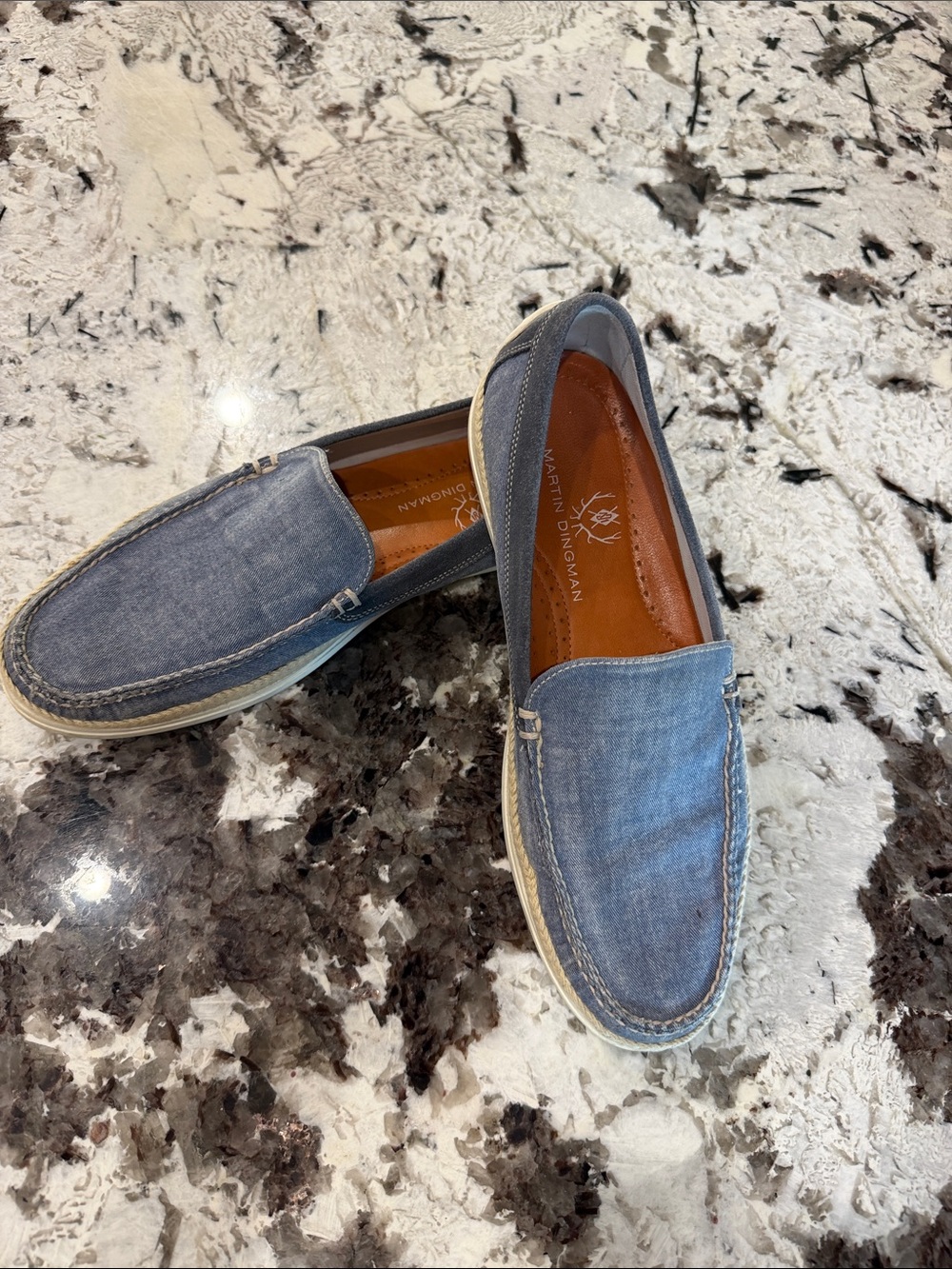 Martin Dingman Denim Slip-On Loafers - Blue💥Luxury Brand💥💥💥💥
